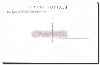Jaskinie Baume-les-Messieurs — Sala Renaud i wzniesienie 18 metrów — Héliogravure Lomber Macon, n°210 — Rewers