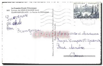 Źródło Drouvenanta — Clairvaux-les-Lacs (Jura) — Wydawnictwo E. PROTET — Rewers