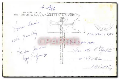 Menton — O Jardim e o Casino — Les Éditions MAR — Verso