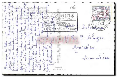 Vue panoramique de la Côte d'Azur — Nice — Éditions La Cigogne — Verso