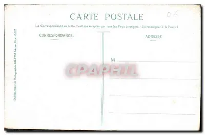 Menton — La Plage golpeada por una ola — Edición Gilettta, fot., Nice — Reverso