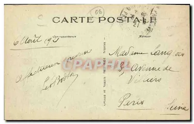 Monte-Carlo — Widok stacji i plaży Larvotto — Stara pocztówka n°14 — Rewers