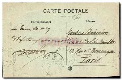 O primeiro bloco de mármore do Bois na estrada de Casteljau — Le Bas Livarais — Édit. Fotógrafo Léon — Verso