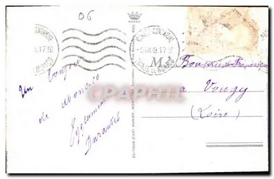 Księstwo MONACO — Ogólny widok — Wydawnictwo Art Munier, NICE, nr 45 — Rewers