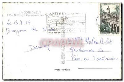 A Costa Azul — A Promenade dos Ingleses — Edições « Fleur » — Verso