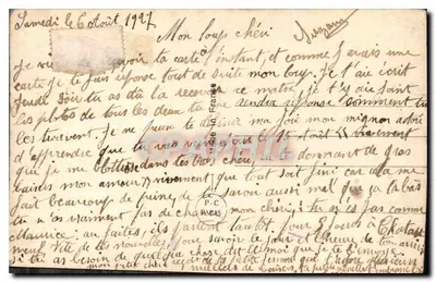 Para zakochana — scena romantyczna — PC Paris nr 2291 — Rewers