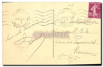 Nice — A praia, a promenade dos Ingleses e os hotéis — Editor não visível — Verso