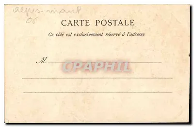 Stara pocztówka Monte Carlo Pejzaż ogólny — Rewers