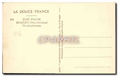 Beaulieu (Alpes-Maritimes) — Que de Breilgues — wydawca Yvon, n°408 — Rewers