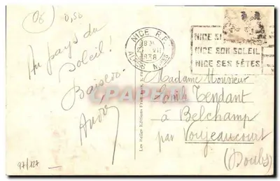Nice - Ogród Albert I — B.E.P. n°297 — Rewers