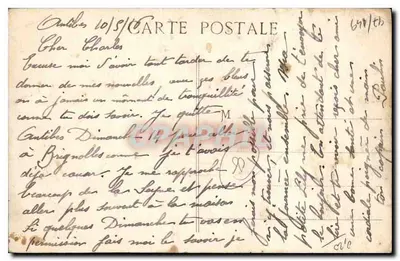 Antibes — Widok między sosnami — 1962 — Rewers