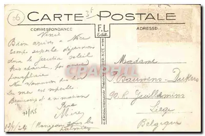 Nice — A Promenade dos Ingleses e a Jetée — F.L. Edit. n°174 — Verso