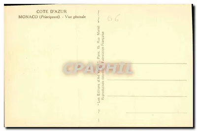 Monako (Księgostan) — Ogólny widok — Les Éditions d'Art Manuel, Paryż — Rewers