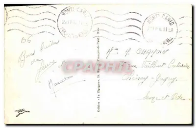 Mônaco—O Vale Santo-Dévote e o Porto — Edição F. François-de-Paul, Nice — Verso