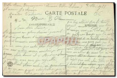 Nice — Widok z Zamku między Cypremi — 1906 — Rewers