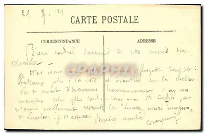 La Pointe du Raz — Wiatr i prąd unoszący torpedowiec w Razie Sein — Édition Loiod — Rewers