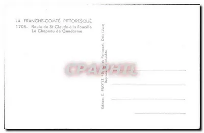 Kapelusz Straży Granicznej — Trasa z St-Claude do Faucille — Wydawnictwo E. PROTET, Dole (Jura) — Rewers