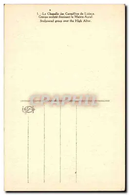 A Capela das Carmelitas de Lisieux — Grupo escultórico dominando o altar-mor — Editor não visível — Verso