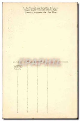 De Kerk van de Carmelieten van Listieux — Gesculpteerd groepje boven het altaar — Maitre-Autol — Achterkant
