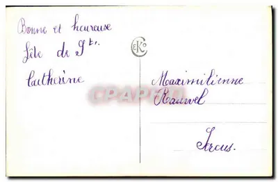 Femme élégante en robe verte — éditeur EKO n° 3633 — Rewers