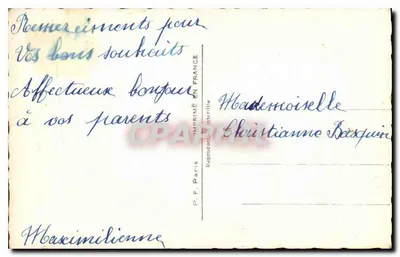 Mulher jovem sorridente — com rosa — editor P.F. n° 916 — Verso