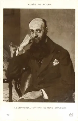 Portret René Boylesve — Muzeum w Rouen — J.E. Blanche, Paryż, nr 42