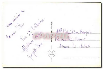 Mme Catherine — Retrato feminino — P-C PARIS 5722 — Verso