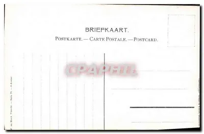 Scena rzeki z kajakiem — malowanie — M. Rouan (podpisany w dolnym prawym rogu) — Rewers