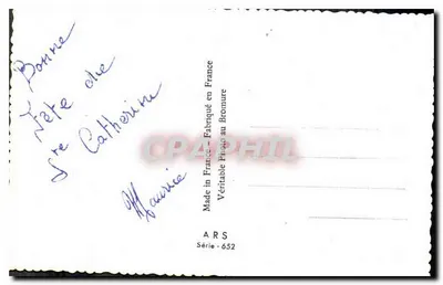 Święta Katarzyna — para zakochana i gołębie — A.R.S. Série 652 — Rewers