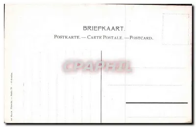 Wiosenny krajobraz z kwitnącym czereśniem — M. Renard — seria 79, wyd. de Haan, Utrecht — Rewers