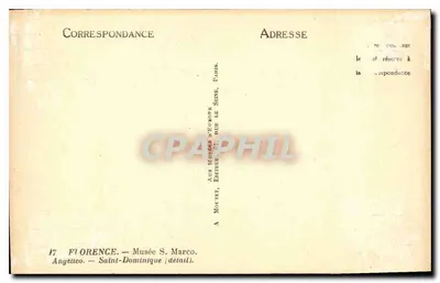 Santa Angélica de Florença — detalhe — Cliché Anderson — Verso