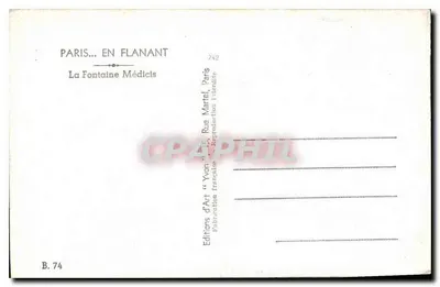 Fontaine Médicis — Paris — Éditions d'Art 'Yvon' — Verso