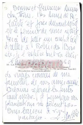 Fontanna Saint-Michel — Paryż — reprodukcja z A. Dallemagne — Rewers