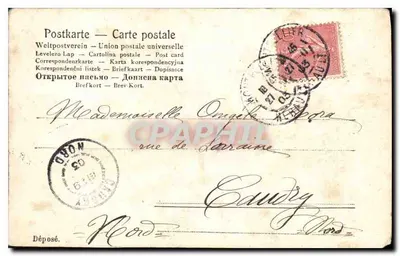 Montpellier — paysage avec sentier et promeneuse — éditeur 'Levèze Lap' n° 1229 — Reverso