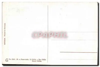 Święta Odila — Szent Ottilia — wydawca M.v. Feuerstein, nr 2241 — Rewers