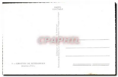 Grutas de Betharram — Joana d'Arc — Thééjac — Verso