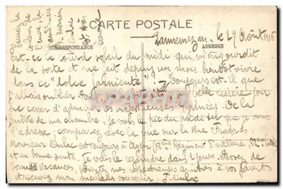 As Altas-Pirineus — O Pic du Midi e o Mont Aigu, vistos do Plateau de Lannemezan — Fototipo Larroche Frères, Toulouse — Verso