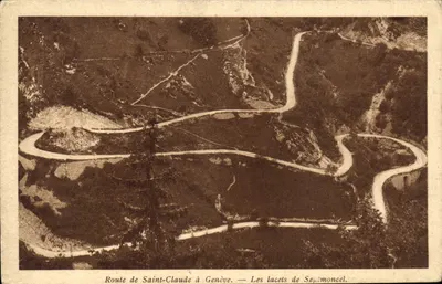 Rodovia de Saint-Claude a Genebra — Os curvas de Septimoncel — Édit. J. Hermet