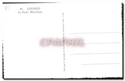 Lourdes — Grota Cudowna — Wydawnictwo P. Dodcet, 8, Place Peyramale, Lourdes — Rewers