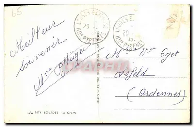 Lourdes - La Grotta — editore GAP 1674 — Verso