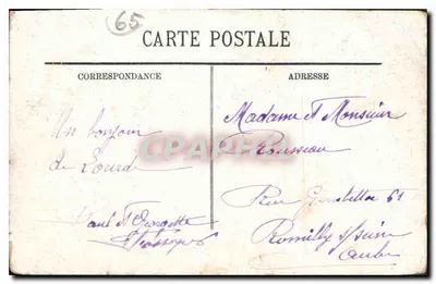 Praça da Basílica Nossa Senhora da Fourvière — Lyon — editada pela Sociedade Anônima das Cartas Postais de Lyon — Verso