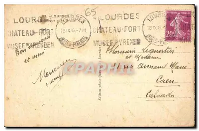 Lourdes — Bazylika i Grotta — Wydawnictwo Château-Fort — Rewers