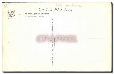 O Grande Sinal de 50 metros — editor BRAUN & Cie, Paris — n° 227 — Verso