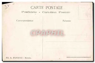 Powrót do Kalwarii — scena religijna — wyd. A. Pandini, Brescia — Rewers