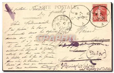 Gex - Route de la Faucille - Sommet de Florimont et les Alpes — L. Michaux, wyd., Bellegarde (Zgłoszony) — Rewers
