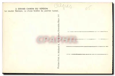 Grand Canyon del Verdon — vista del pasillo Samson — Mollaret — Reverso