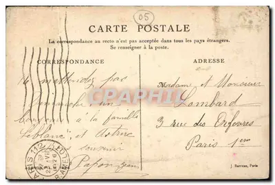 Dauphiné - Vallouise e os Bois Rouges — Agenda P.L.M. 1924 — Verso