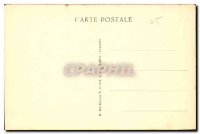 Massif dos Écrins - Pelvoux — Vista dos picos nevados — Edição R. Girard, Grenoble — Verso