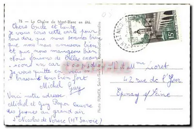 Cadeia do Mont-Blanco — vista de Saint-Nicolas-de-Véroce — editor Flash — Verso