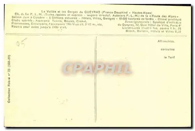 Monte Viso - Vale do Queyras - Estrada das Alpes — S.I.R. (Société des Impressionnistes Régionaux) — Verso